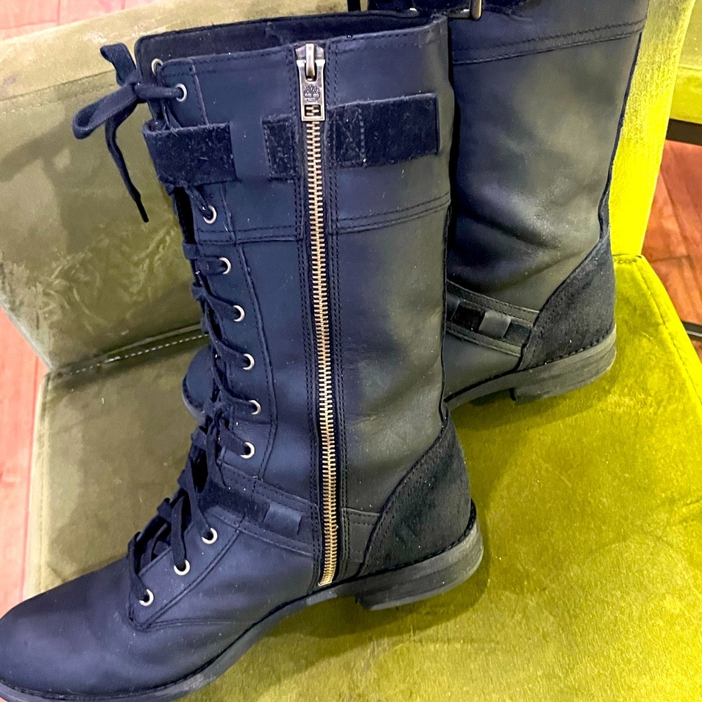 Timberland Earthkeepers Savin Hill black combat style lace up boots